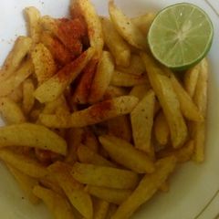 A picture of Fries with masala.