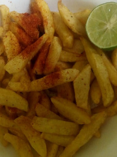 A picture of Fries with masala.