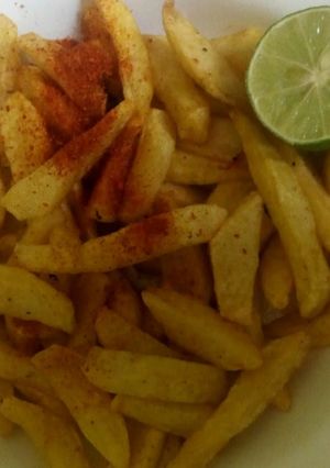A picture of Fries with masala.