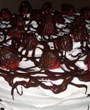 Postre de frutillas y chocolate