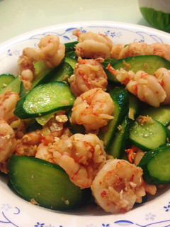 黃瓜片炒蝦仁 的食譜成品照片