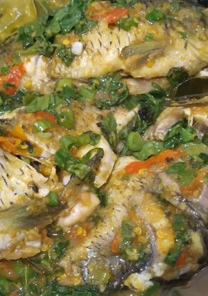 Foto resep Ikan mas pedas kemangi