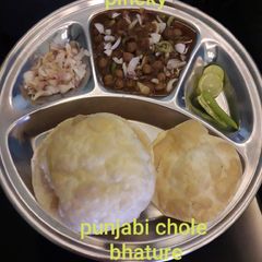 Punjabi chole bhature A picture of Punjabi chole bhature.