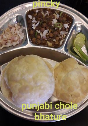 A picture of Punjabi chole bhature.
