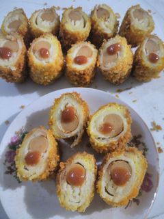 Foto resep Roti tawar goreng isi keju sosis