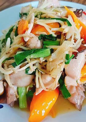 รูปของ ไก่ผัดขิง
