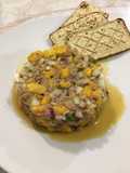 Ceviche de atún enlatado