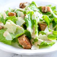 A picture of Caesar salad.