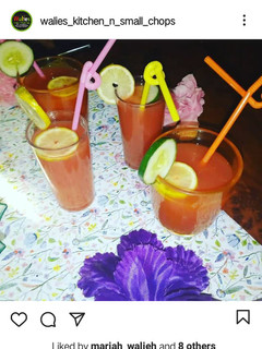 A picture of Watermelon and orange juice.