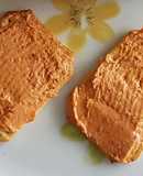 Aperitivo de crema de queso con chorizo