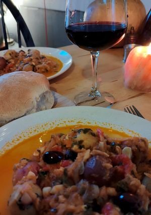 Una foto de Bacalao a la Vizcaína