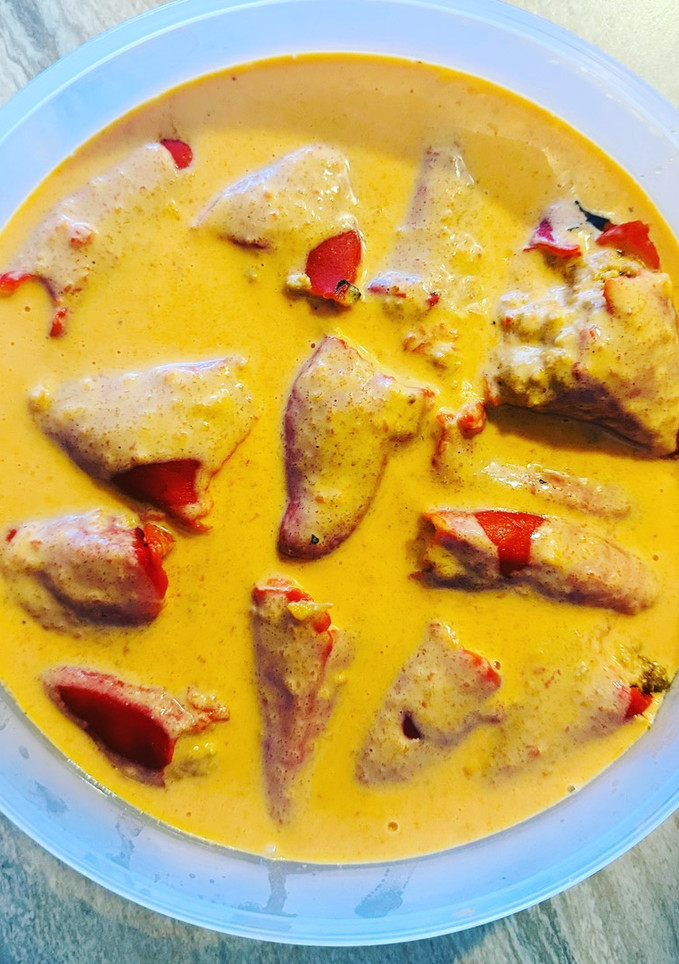 Una foto de Pimientos de piquillo rellenos de carne