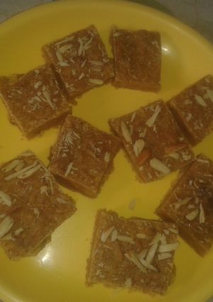 A picture of Gram flour burfi.