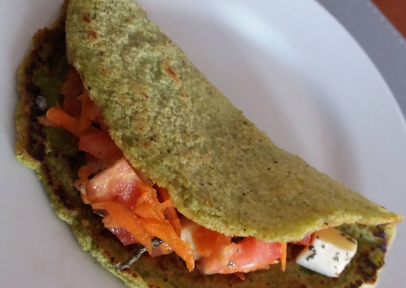 Crepes de arvejas veggie