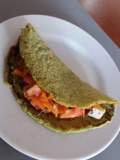Una foto de Crepes de arvejas veggie