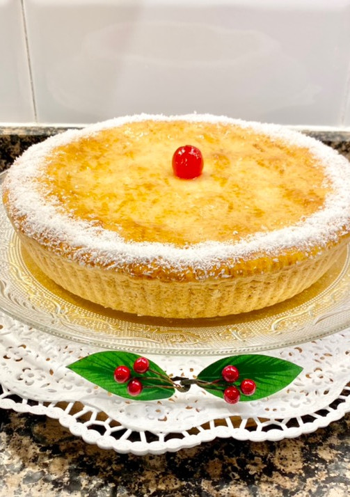 Una foto de Pastel rústico relleno con “Dulce de batata”