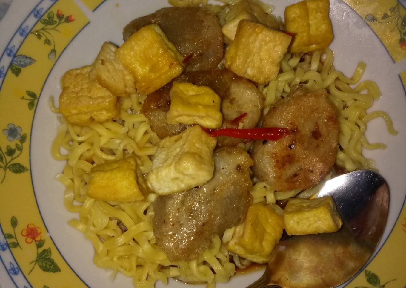 Rujak mie home made mudah dan enak