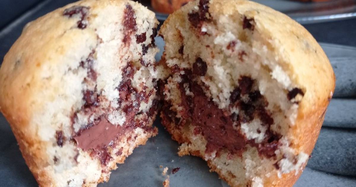 Vrais muffins pépites chocolat - Recette Cake Factory