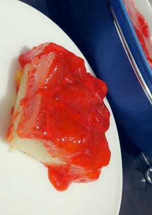 صورة لوصفة كيكة الفراولة الهشة والطرية🤤🍓