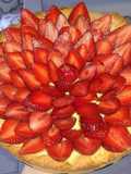 La mia crostata crema e fragole.