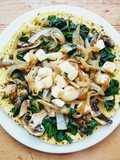 Pizza chapati vegetariana. Saludable, rico y vegetariano!