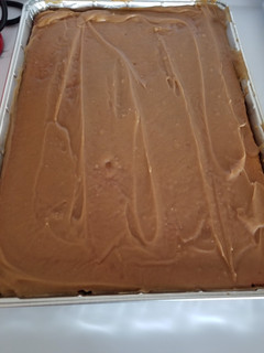A picture of Peanut Butter Texas Sheet Cake.
