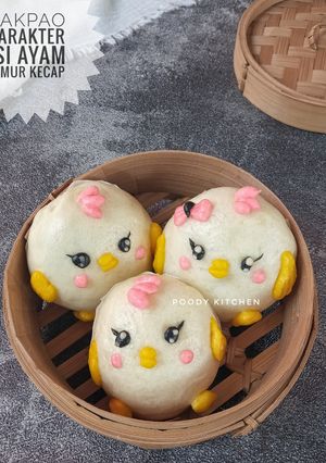 Foto resep Bakpao Karakter Isi Ayam Jamur Kecap