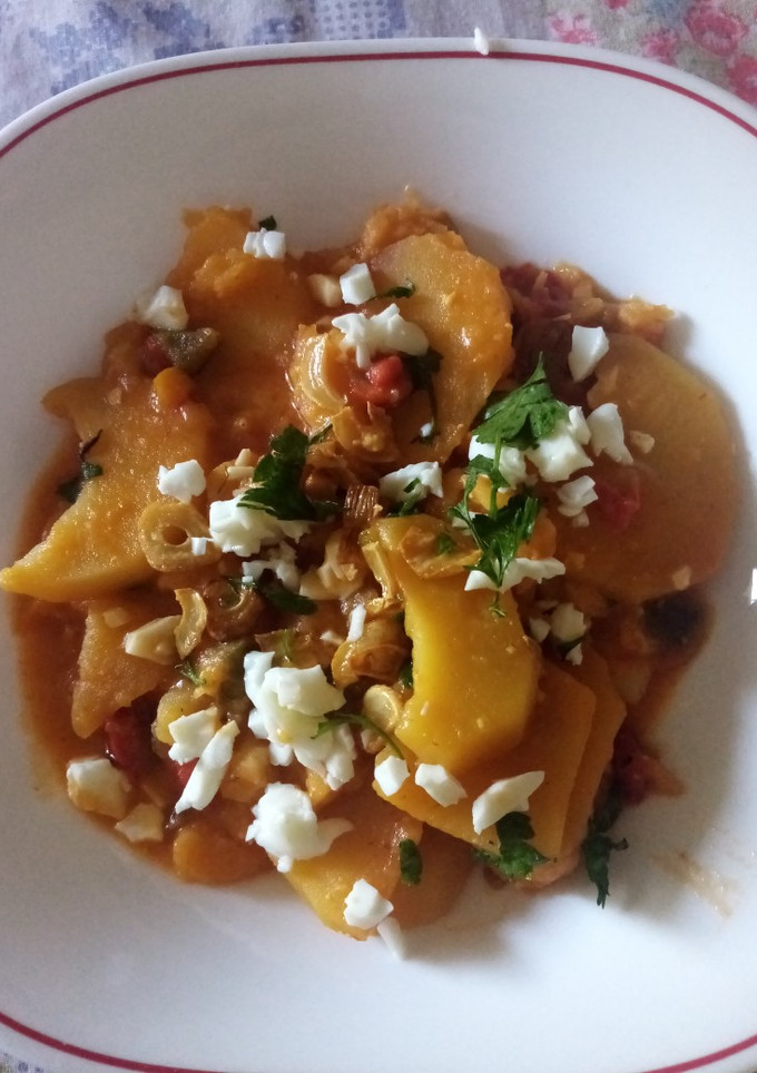 Una foto de Migas de bacalao con patatas