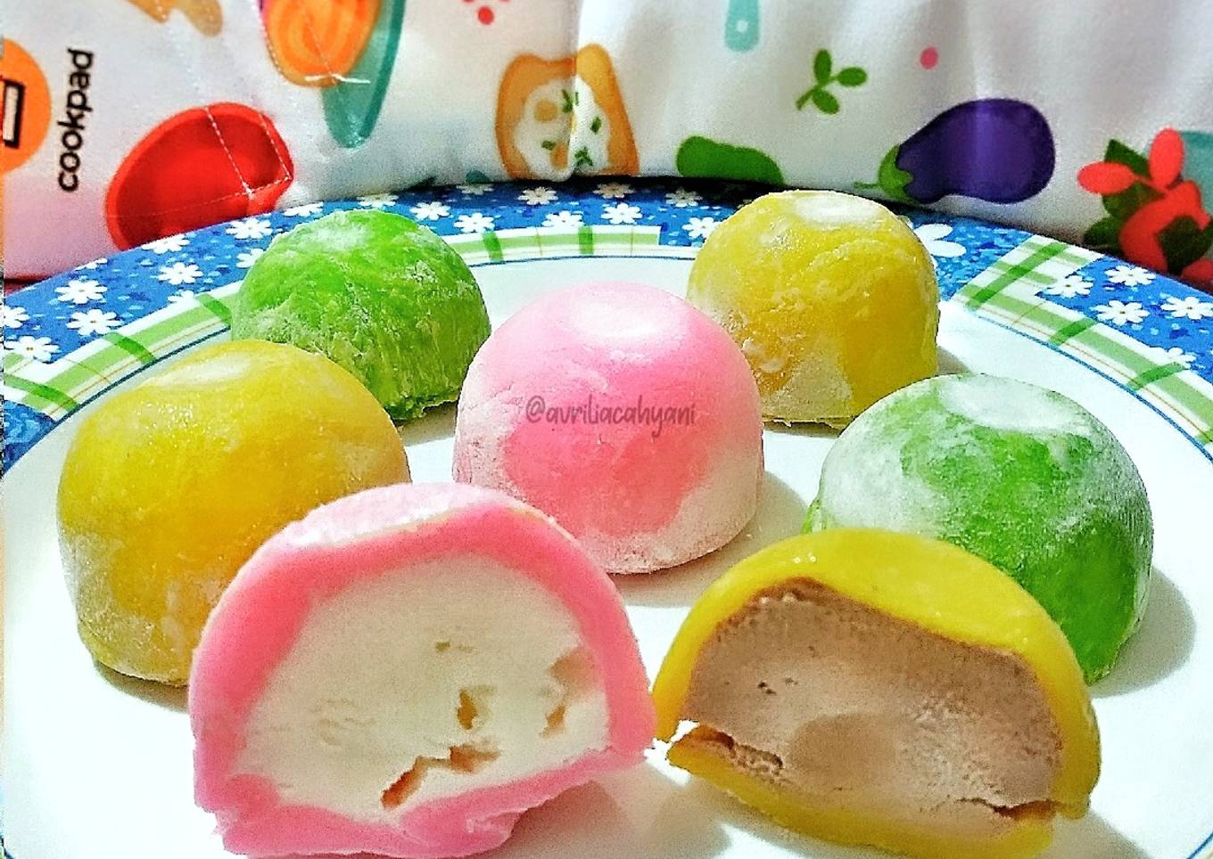 Resep Homemade Mochi Ice Cream Rainbow