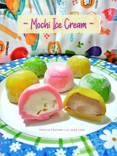 Foto resep Homemade Mochi Ice Cream Rainbow