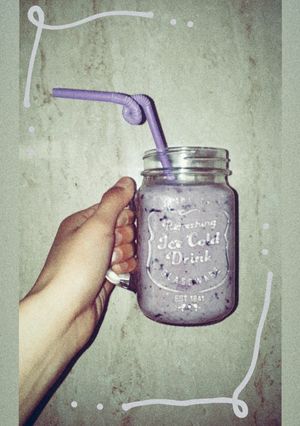 Una foto de Batido de arándanos