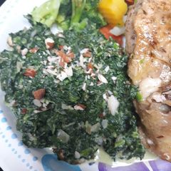 Creamy Spinach Amandine A picture of Creamy Spinach Amandine.
