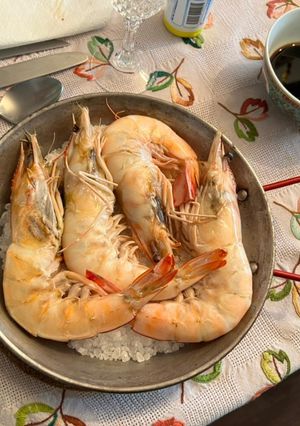 Una foto de Camarones 🍤 jumbo a la sal