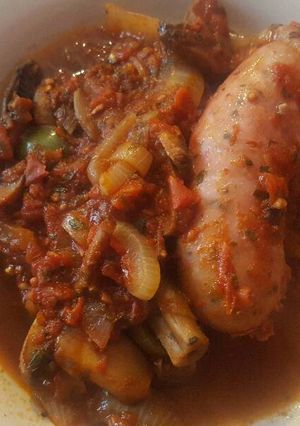 Una foto de Chorizo de cerdo a la portuguesa