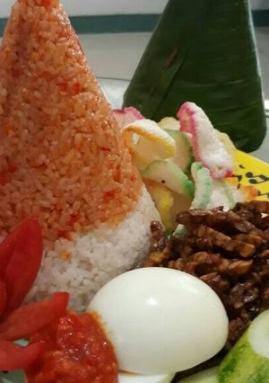 Foto resep Uduk merah putih