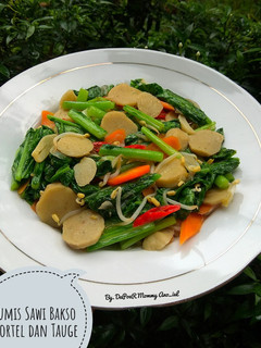 Foto resep Tumis Sawi Bakso Wortel dan Tauge