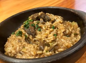 Una foto de Risotto de hongos