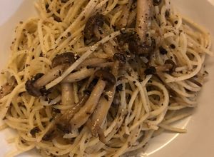 Foto resep Truffle mushroom angel hair without cream