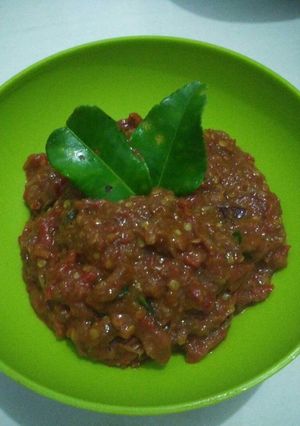 Foto resep Sambel terasi daun jeruk