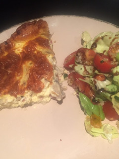 Une photo de Quiche aux champignons, lardons et mozzarella