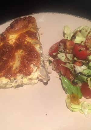 Une photo de Quiche aux champignons, lardons et mozzarella