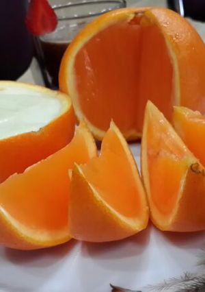 Foto resep Fresh Orange Puding with Vanila Vla