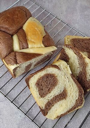 Foto resep Chocolate Marble Bread (shokupan)