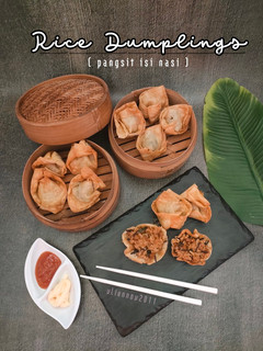 Foto resep Rice dumplings (pangsit isi nasi)