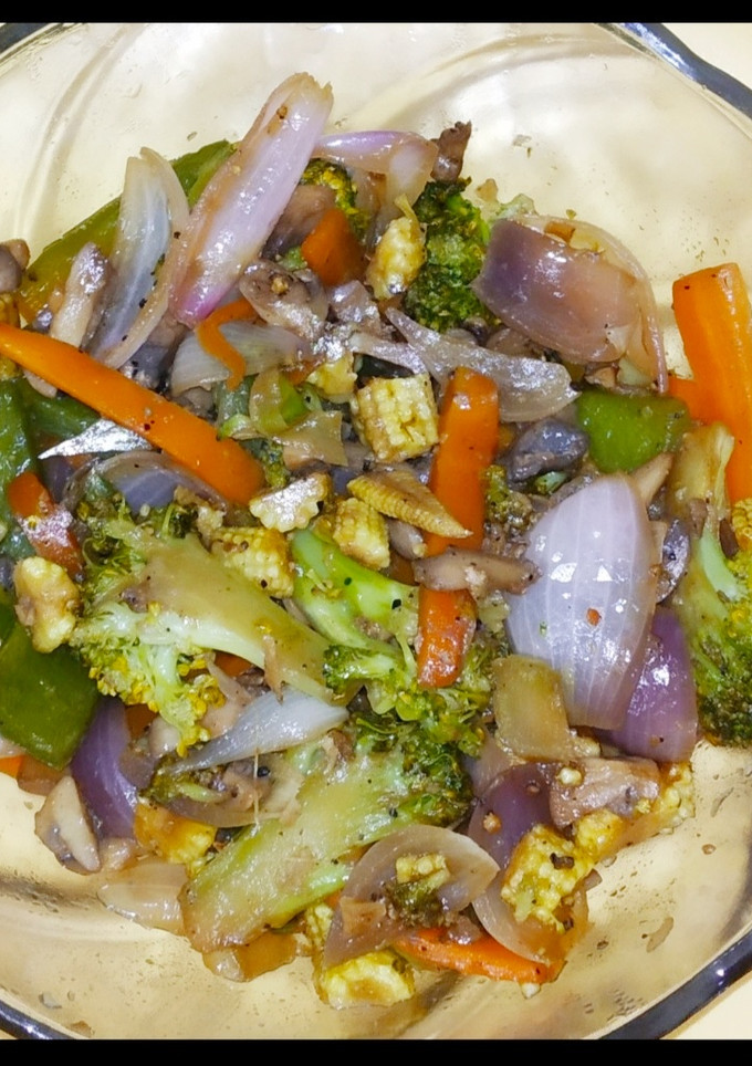 A picture of Mixed vegetables stir fry.