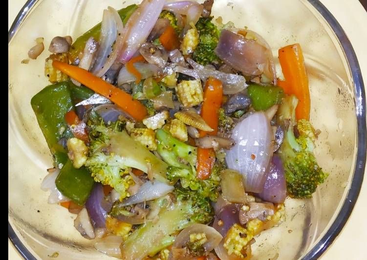 Mixed vegetables stir fry