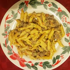 A picture of Christmas Pasta.