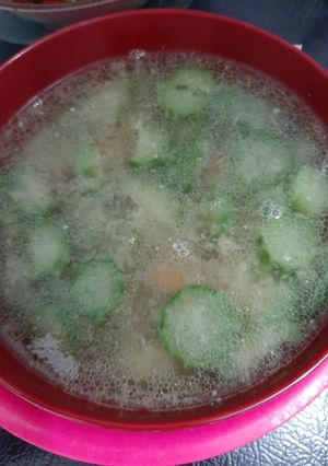 Foto resep Sup oyong campur udang