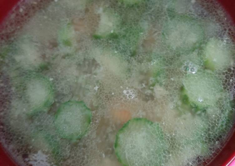 Resep Sup oyong campur udang yang Bikin Ngiler