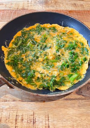 A picture of Curly kale omelette.